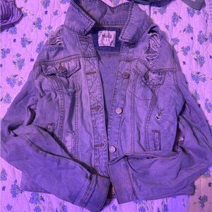 Mud Light Blue Distressed Denim Jacket